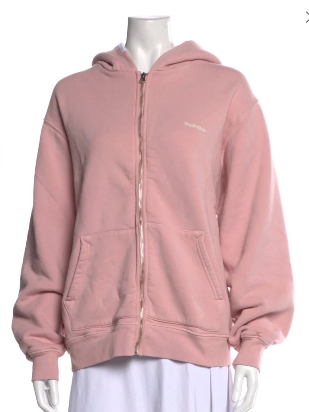 Madhappy Limited Edition Light Pink Zip Up Hoodie Sweatshirt